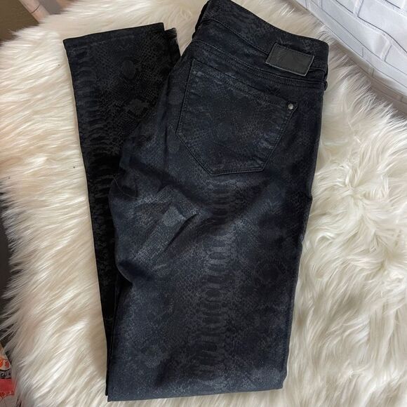 Mavi Serena Super Skinny Black Patterned Jeans - Picture 3 of 9